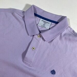Springfield Original Polo‎ Shirt Mens XL Purple Short Sleeve Casual Top
